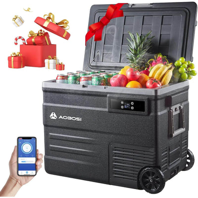 AAOBOSI 55L Cooler -20°C~20°C, 1224V DC & 100-240V AC, APP Control