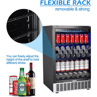 beverage fridges flexible racks