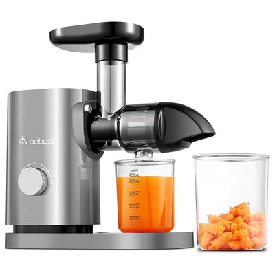 AOBOSI Slow Masticating Juicer Machine Without Filtering-Gray