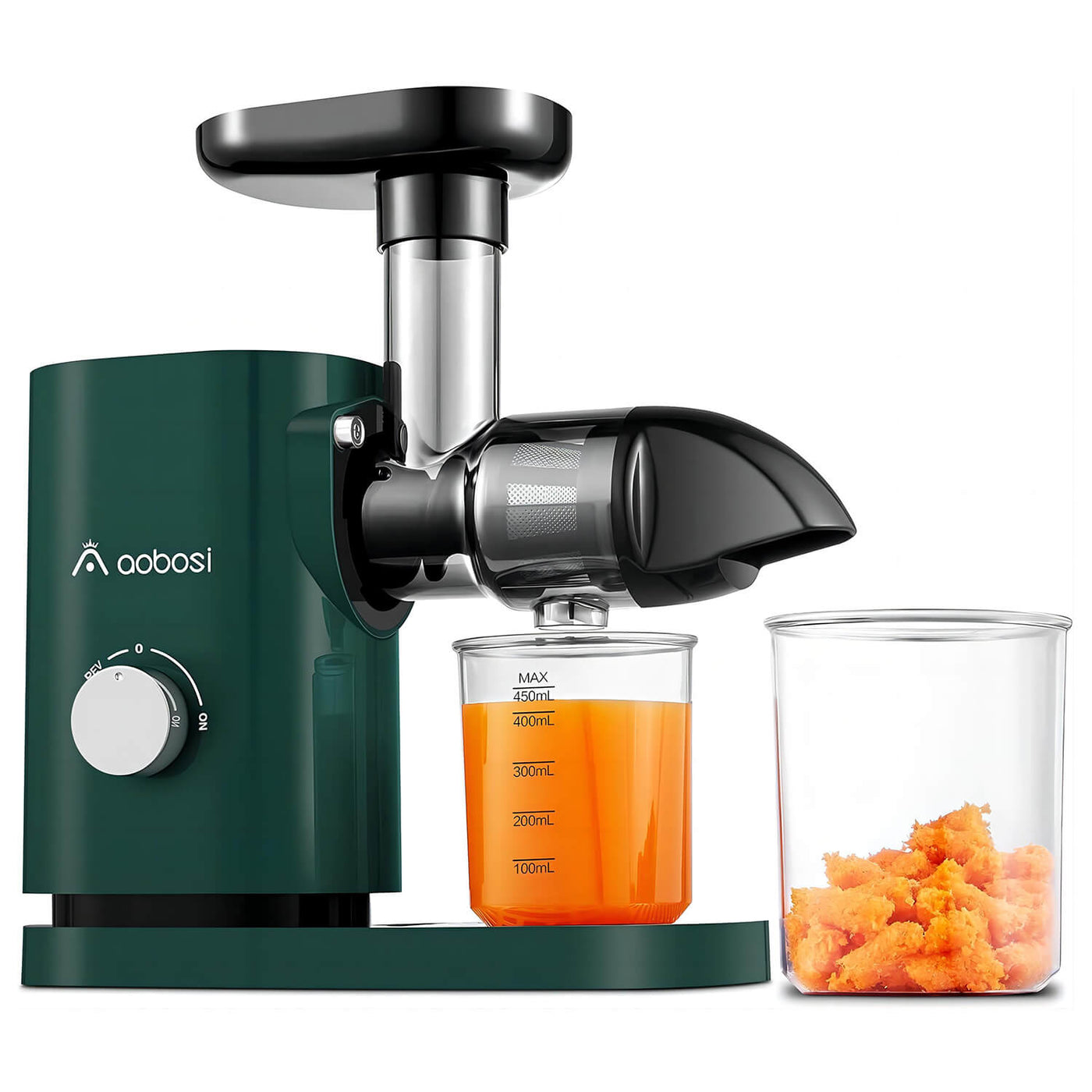 AOBOSI Slow Masticating Juicer Machine Without Filtering-Green