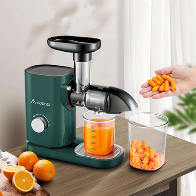 AOBOSI Slow Masticating Juicer Machine Without Filtering-Green