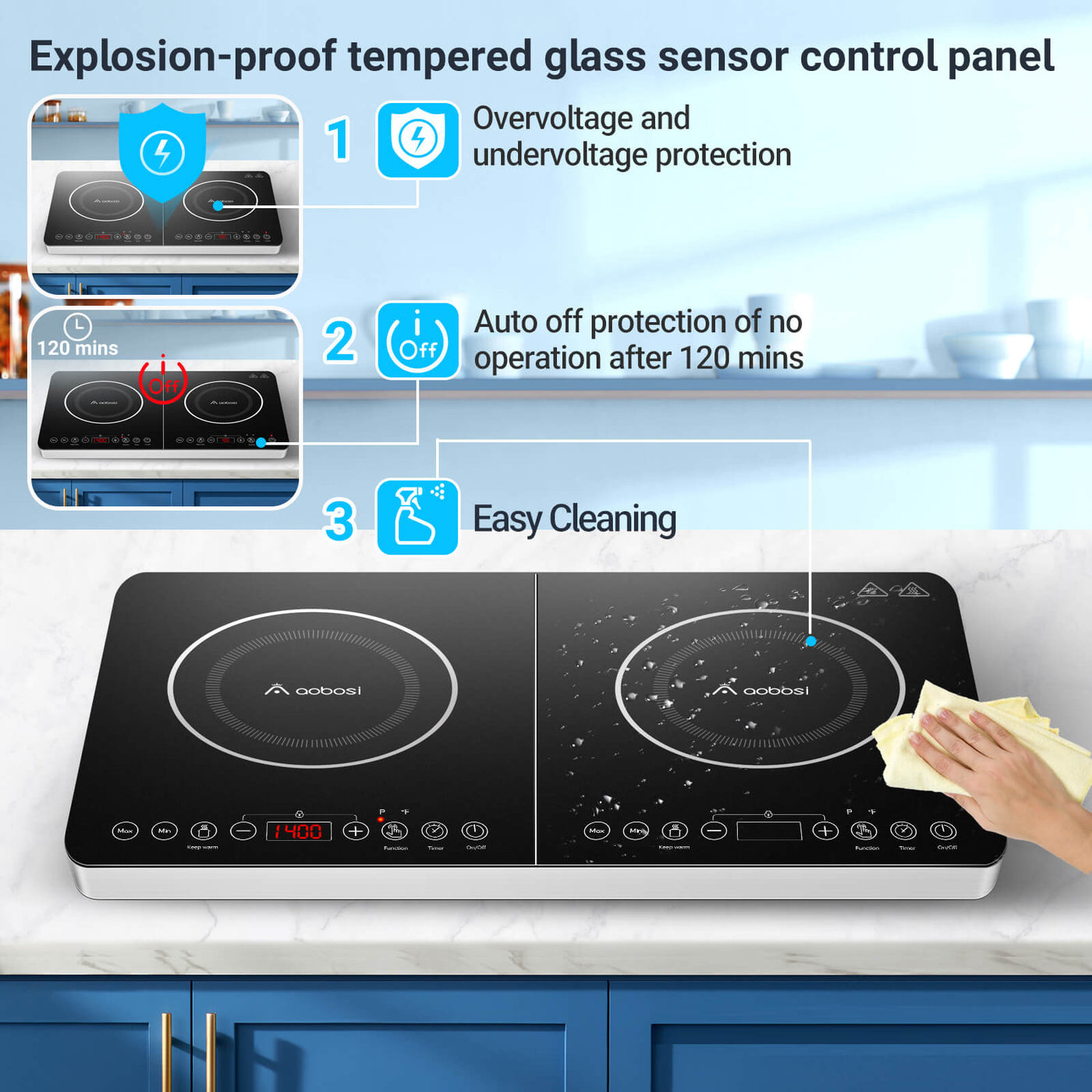 Explosion-proof tempered glass sensor control panel