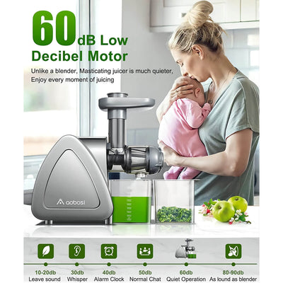 Aobosi Slow Masticating Juicer Cold Press Juicer Machine