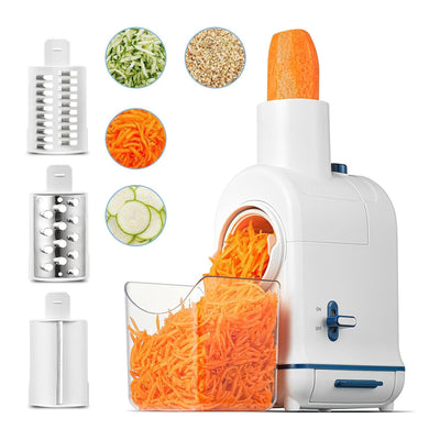 Aobosi 3 in 1 Electric Grater for Kitchen with Large Chute