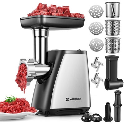 AOBOSI 4-In-1 Electric Meat Grinder 2800W Max
