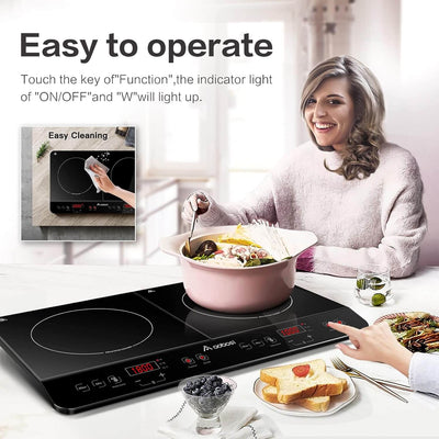 Double Induction Cooktop easy to perate