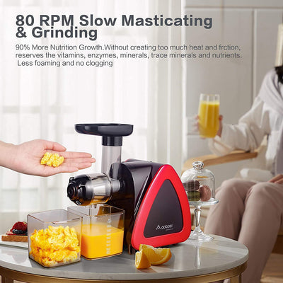 Aobosi Slow Masticating Juicer Machine Red AMR520