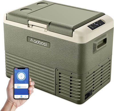 AOBOSI 12 Volt Car Fridge 42Qt/40L Green